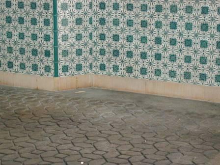 Aspecto dos azulejos intervencionado e higienizados.