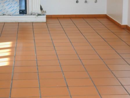 Aspecto do pavimento ap&oacute;s lavagens